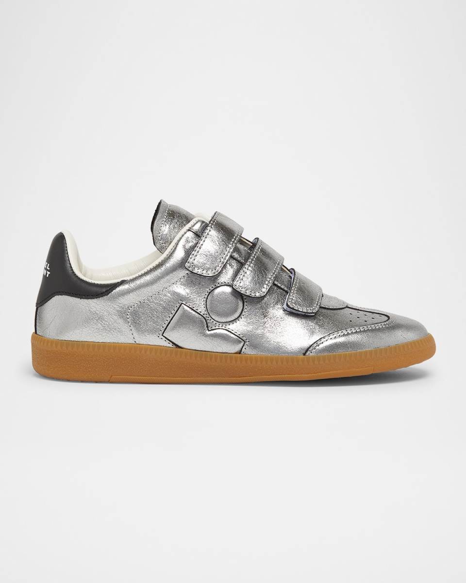 Festive Beth Metallic Leather Low-Top Sneakers